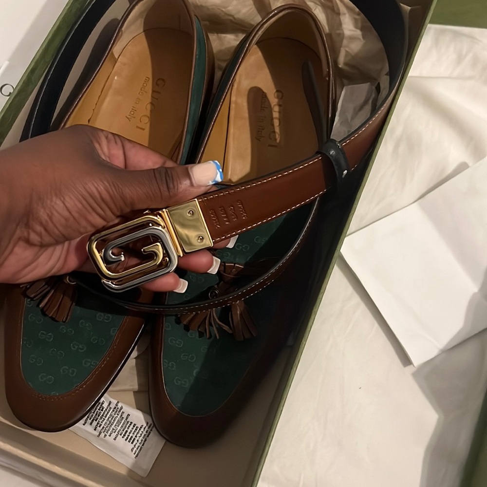 Reversible gucci belt